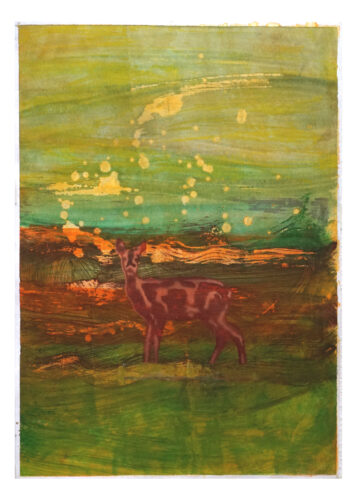 Landschaft Gouache-Papier